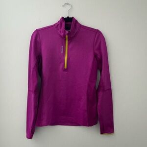 Reebok Magenta and Yellow Zip-Up Top
